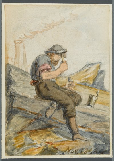 Steenwerker, 1864 door Karl L.H. Mueller
