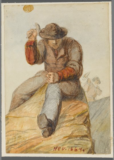 Steenwerker, 1864 door Karl L.H. Mueller