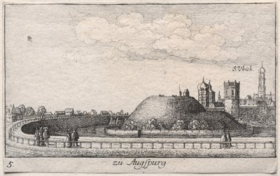 Amoenissimae aliquot locorvm...: Plaat 5, Augsburg door Karl Ludwig Bernhard Buchhorn