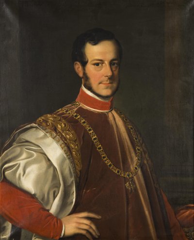 Portret van Prins Johann Adolf II van Schwarzenberg 1799-1888, 1852 door Karl Ludwig Philippot