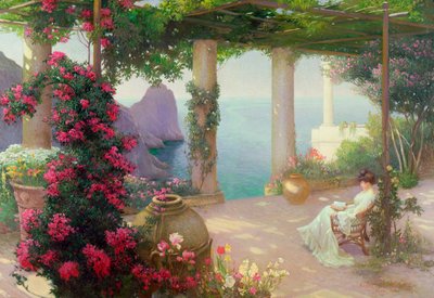 Het terras, Capri door Karl Maria Schuster