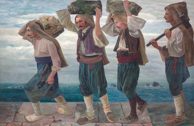 De steenhouders van Ragusa door Karl Mediz