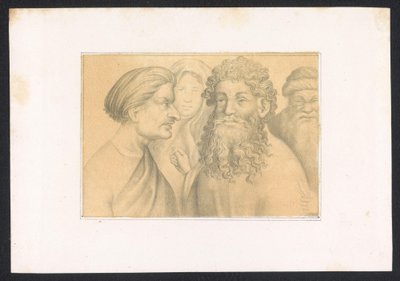 Drie mannen en een jonge vrouw door Karl Palzow