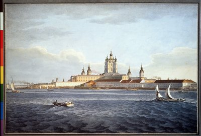 Het Smolny-klooster in Sint-Petersburg door Karl Pavlovich Beggrov