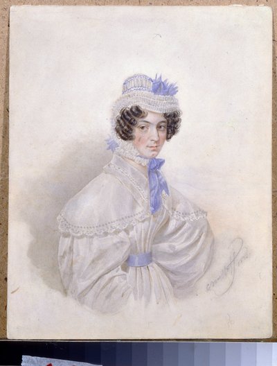 Portret van Anna Borisovna Bakunina (1802-1835). Werk van Karl Pavlovich Briullov (1799-1852) door Karl Pavlovich Bryullov