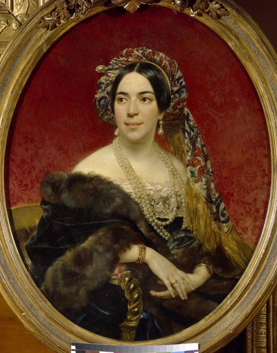 Portret van prinses Maria Volkonskaya (1805-1863) door Karl Pavlovich Bryullov