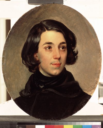 Portret van de Russische architect Ippolit Monighetti door Karl Pavlovich Bryullov