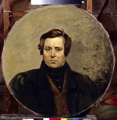 Portret van schrijver Vasily Ivanovich Orlov. Schilderij van Karl Pavlovich Briullov door Karl Pavlovich Bryullov