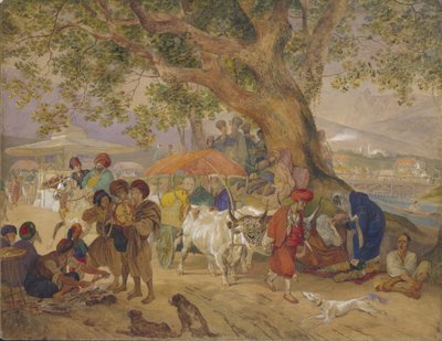 Zoetwaterbronnen nabij Constantinopel, 1849 door Karl Pavlovich Bryullov