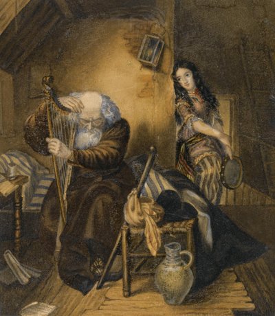 Illustratie bij de roman Wilhelm Meisters Leerjaren van Johann Wolfgang von Goethe door Karl Pavlovich Bryullov