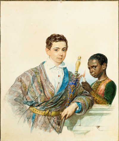 Portret van Anatole Demidoff, Prins de San-Donato, 1829 door Karl Pavlovich Bryullov