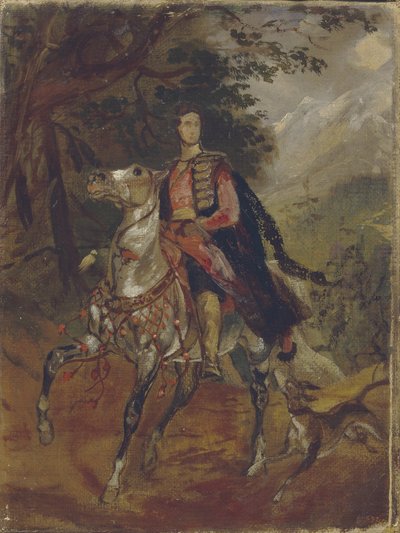 Portret van Graaf Anatole Nikolaievich Demidov, 1e Prins van San Donato 1812-1870, c. 1831 door Karl Pavlovich Bryullov