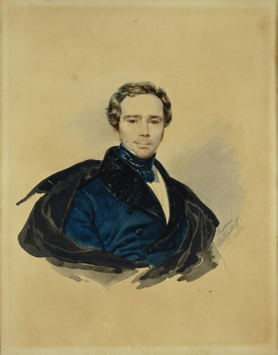 Portret van graaf Fjodor Fjodorovitsj Golitsyn, 1794-1854, 1833 door Karl Pavlovich Bryullov