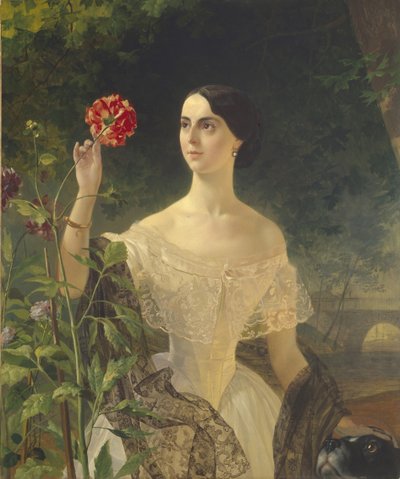 Portret van gravin Sophia Bobrinskaya, née Samoylova 1797-1866, 1849 door Karl Pavlovich Bryullov