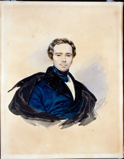 Portret van Feodor, Prins Galitzine door Karl Pavlovich Bryullov