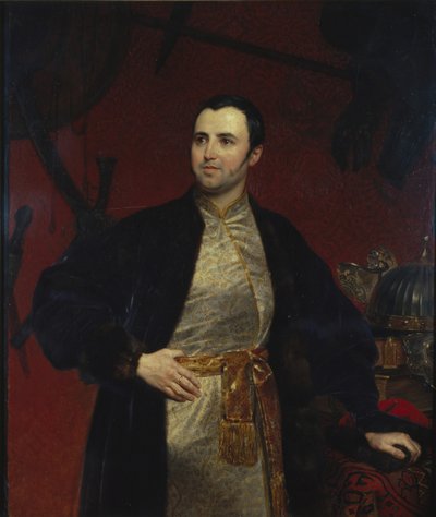Portret van Prins Mikhail Andreyevich Obolensky, 1846 door Karl Pavlovich Bryullov
