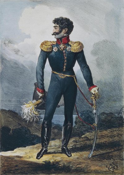 Portret van Prins Valerian Grigoryevich Madatov 1782-1829, 1822 door Karl Pavlovich Bryullov
