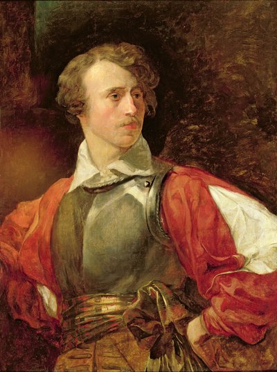 Portret van Vladimir Samoylov als Hamlet door Karl Pavlovich Bryullov