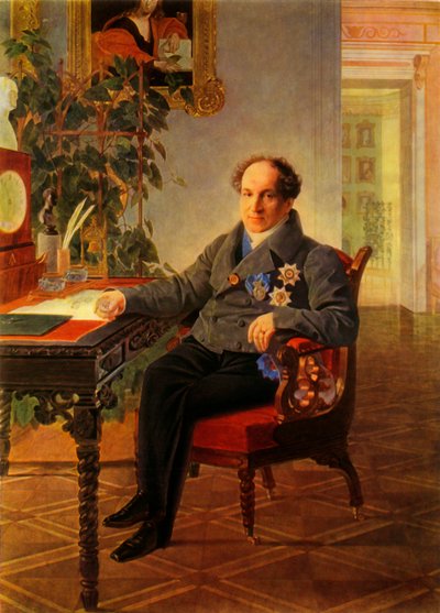 Portret van de staatsman Alexandr Nikolayevich Golitsyn door Karl Pavlovich Bryullov
