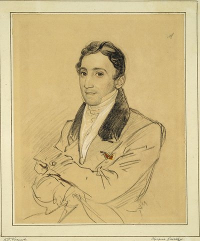 Portret van de schrijver Francesco Domenico Guerrazzi 1804-1873, 1834 door Karl Pavlovich Bryullov