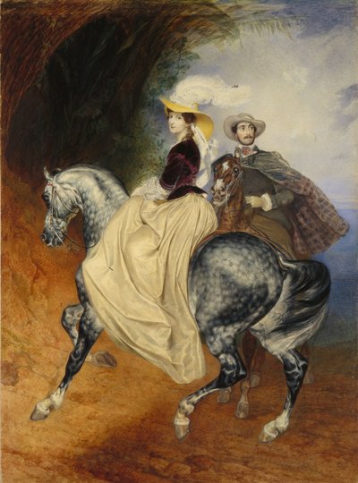 De Ruiters. Portret van Eugeny en Emily Mussard, 1849 door Karl Pavlovich Bryullov