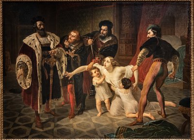 Het offer van Ines Di Castro (De dood van Ines Di Castro) door Karl Pavlovich Bryullov