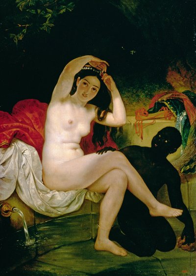 Virsavia, of Baadster met een Negerslaaf door Karl Pavlovich Bryullov