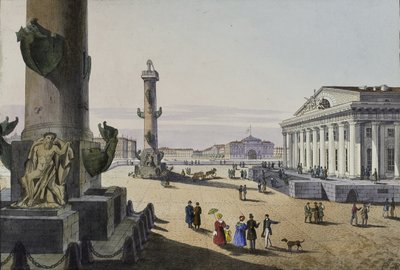 Beurs en Admiraliteit in Sint-Petersburg, eerste helft van de 19e eeuw door Karl Petrovich Beggrov