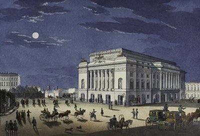Het Alexandrinsky Theater in Sint-Petersburg, eerste helft van de 19e eeuw door Karl Petrovich Beggrov