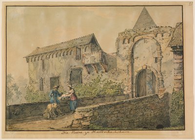 Ruïne van de Tiefburg in Handschuhsheim door Carl Philipp Fohr