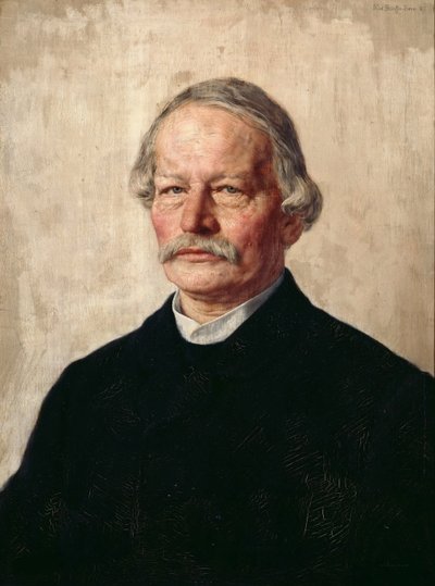 Portret van Gustav Freytag 1816-1895, 1886-1887 door Karl Stauffer Bern