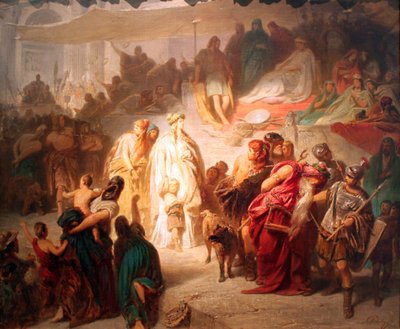 Thusnelda in de triomftocht van Germanicus door Karl Theodor von Piloty