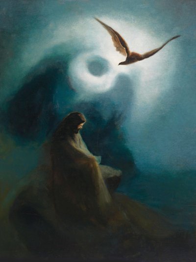 Martelaar en gekruisigd, zoon Helios door Karl Wilhelm Diefenbach