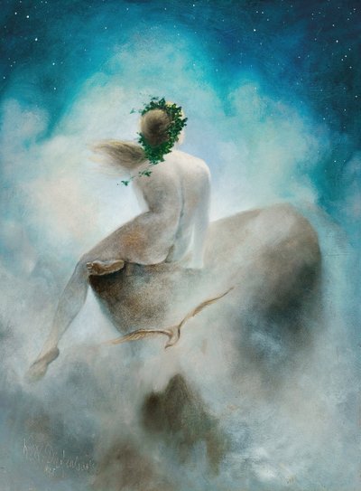 Vraag aan de sterren, 1895 door Karl Wilhelm Diefenbach