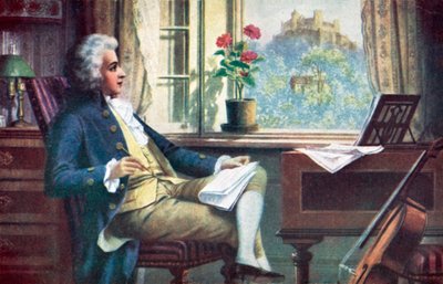 Wolfgang Amadeus Mozart door Karl or Carl the Younger Schweninger