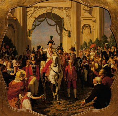 De intocht van keizer Franz I. (II.) van Oostenrijk in Wenen 1814 door Karl von Blaas