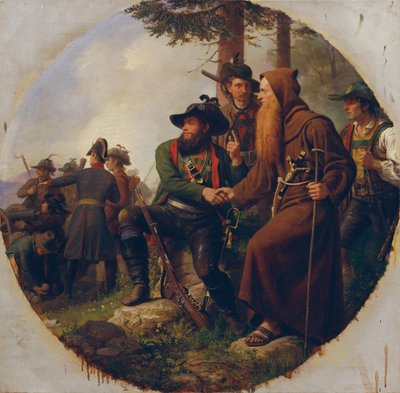 De slag op de Iselberg in 1809 door Karl von Blaas