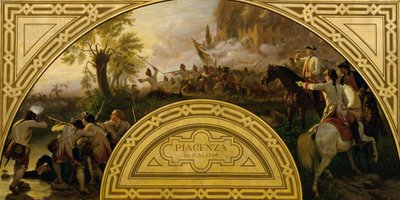 De strijd bij Piacenza 1746 door Karl von Blaas
