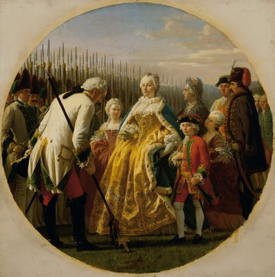 De keuring bij Solenau in het jaar 1749 door Karl von Blaas