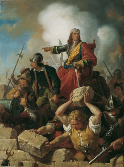 De verdediging van Wenen tegen de Turken, 1683, ca. 1865 door Karl von Blaas