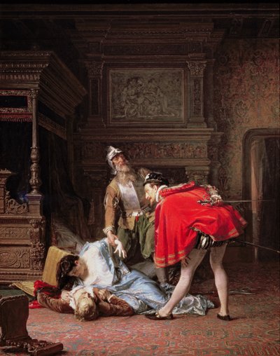 Een scène van de Bartholomeusnacht door Karlis Fridikh Huns