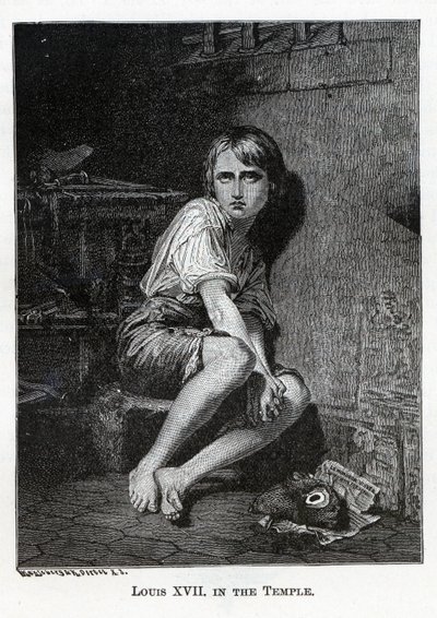 Lodewijk XVII in de Tempel door Kaspar Oertel