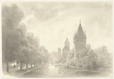 Stadswal met torens door Kasparus Karsen (possibly)