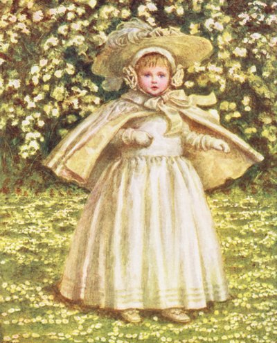 Een baby in het wit door Kate (after) Greenaway
