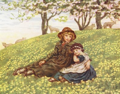 Broer en zus door Kate (after) Greenaway