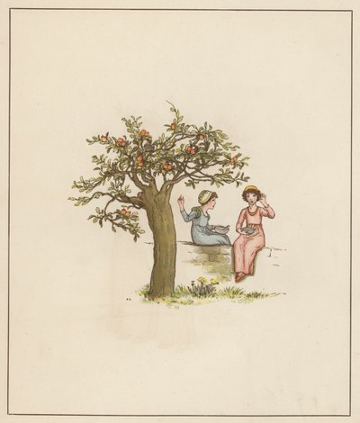 Kate Greenaway illustratie voor De rattenvanger van Hamelen door Robert Browning door Kate (after) Greenaway