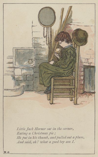 Kleine Jack Horner zat in de hoek door Kate (after) Greenaway