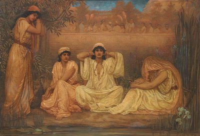 Bij de wateren van Babylon zaten zij neer en weenden, 1853 door Kate Gardiner Hastings
