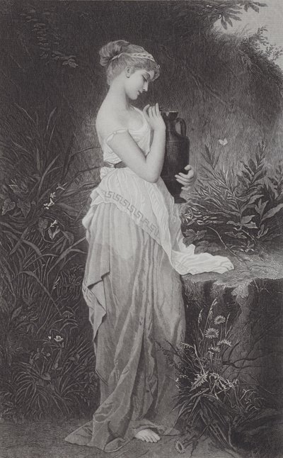 Psyche en Vaas (gravure) door Kate Gray