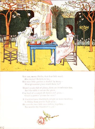 Een kinderfeestje, illustratie voor een gedicht uit 
